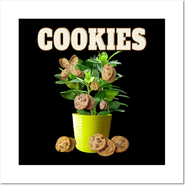 Organic Chocolate Chip Cookie Plant Wall Art by AuburnQuailart